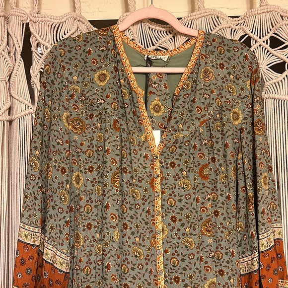 NWT Spell Lady Untamed Button Through Midi in Matcha size small - Picture 10 of 16